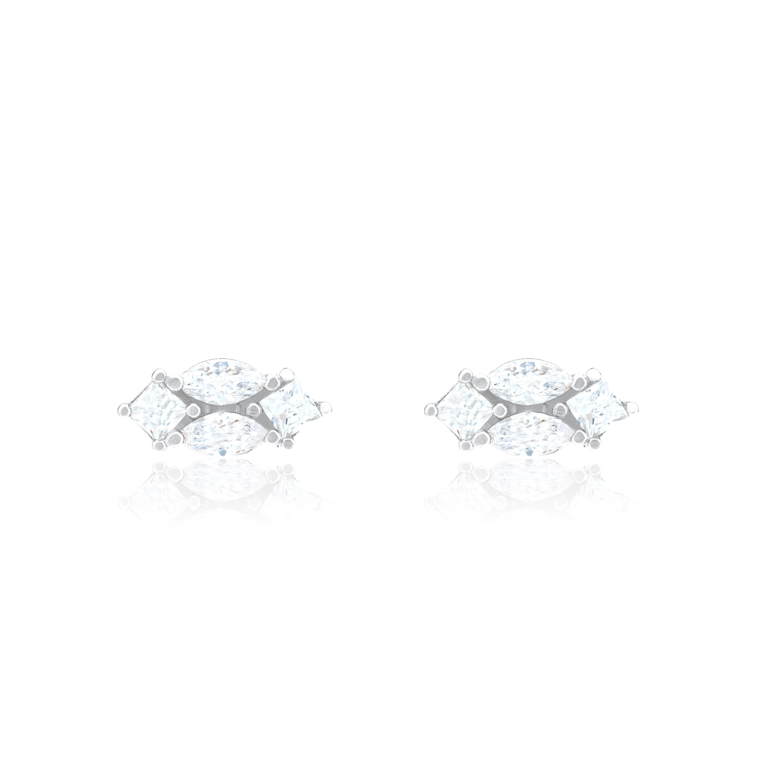 Marquise Shaped Stud Earrings