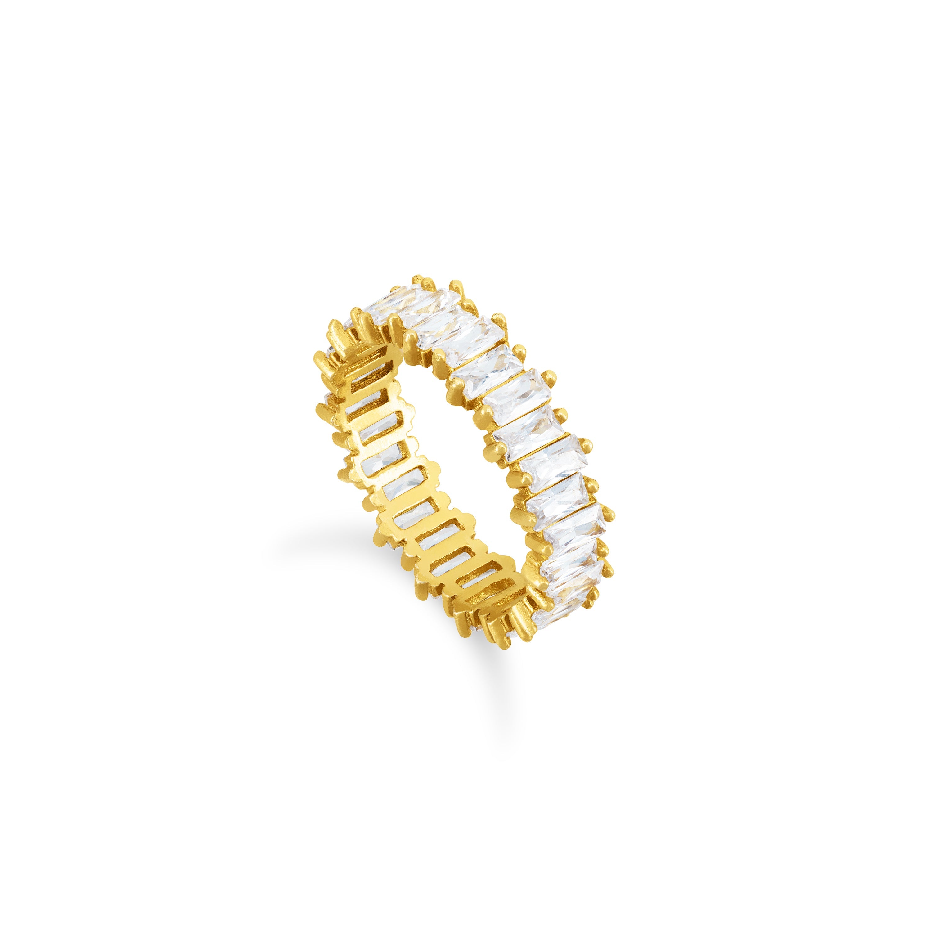 Non Straight Eternity Baguette Ring