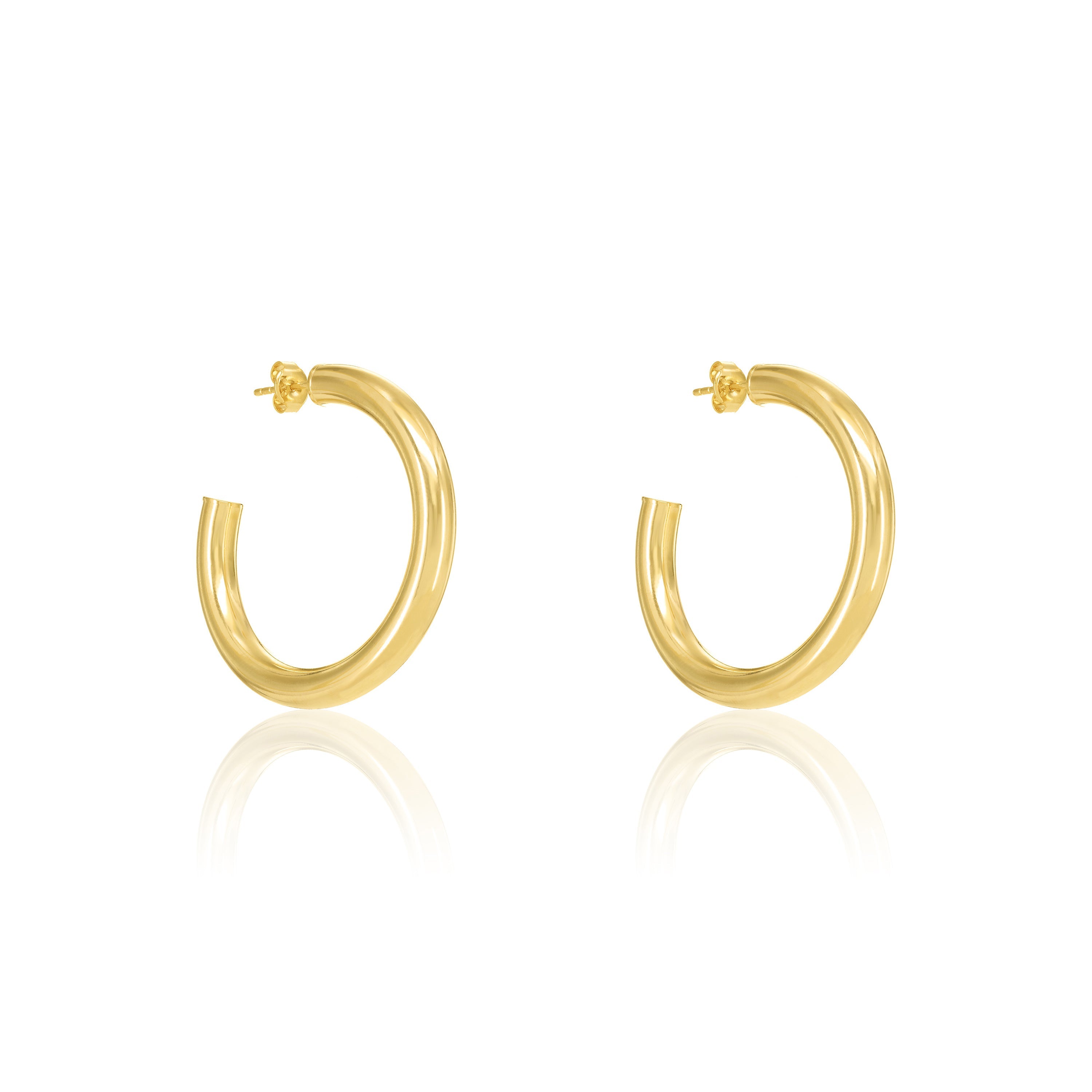 Plain Open Hoop Earrings