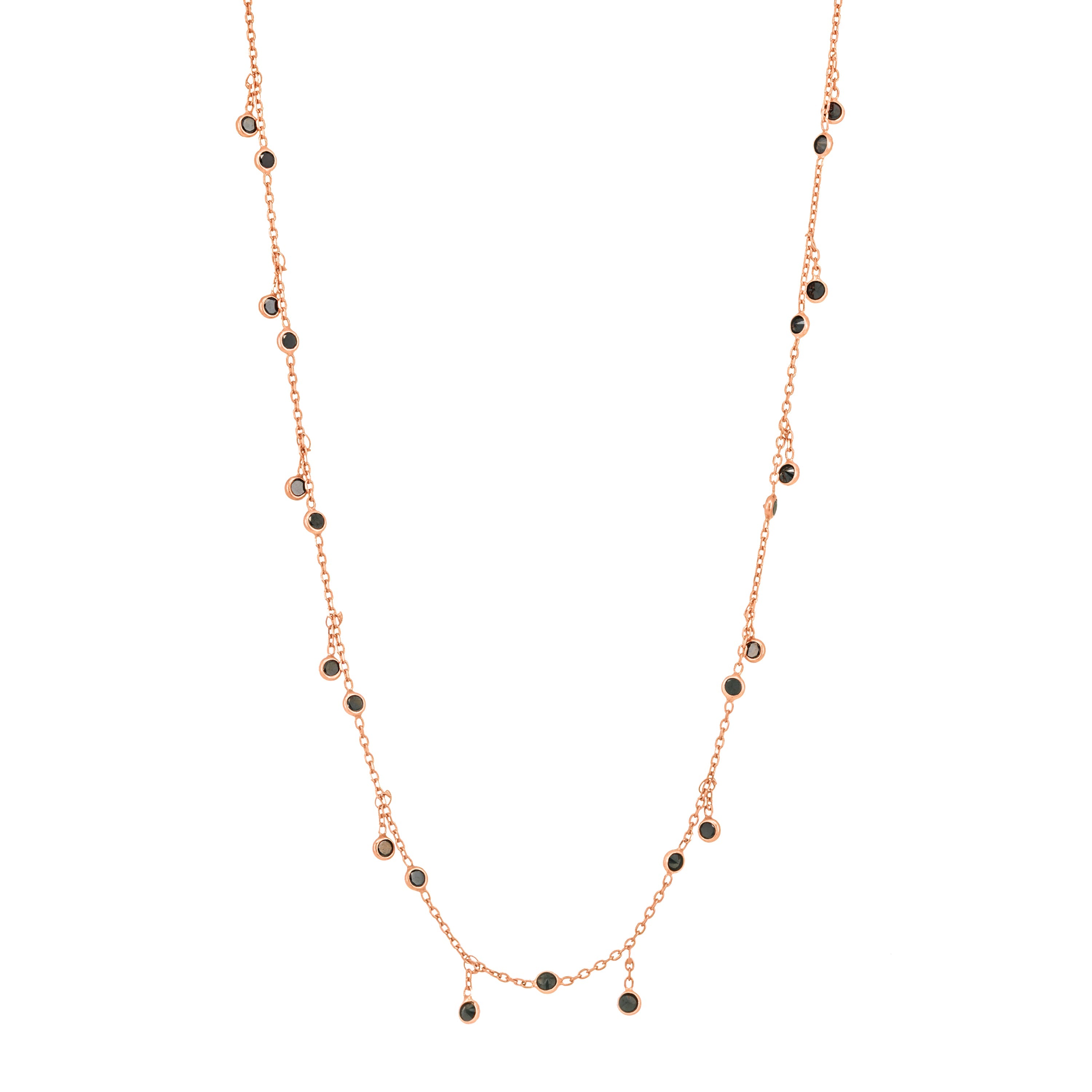 Rain Drops Dangle Long Necklace