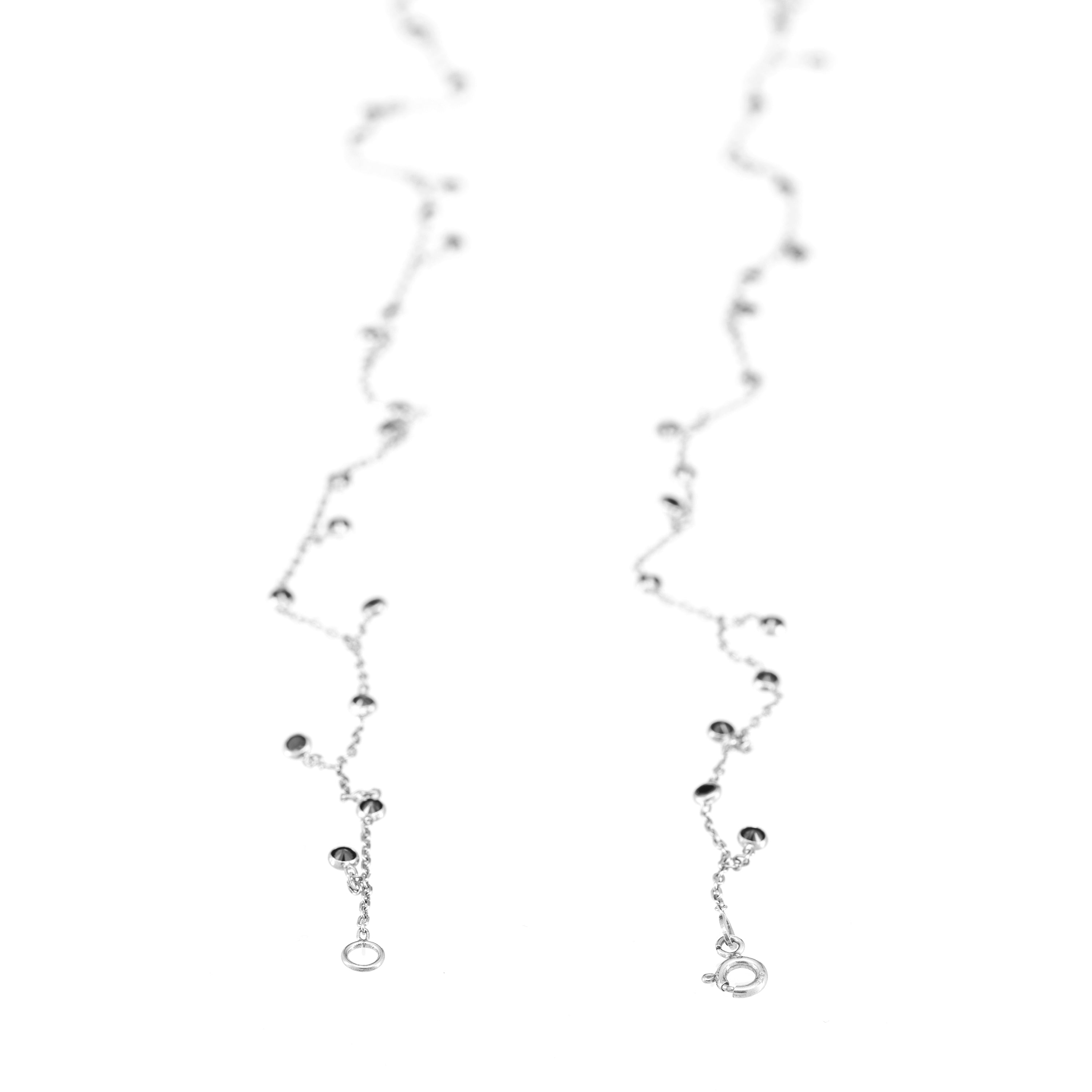 Rain Drops Dangle Long Necklace