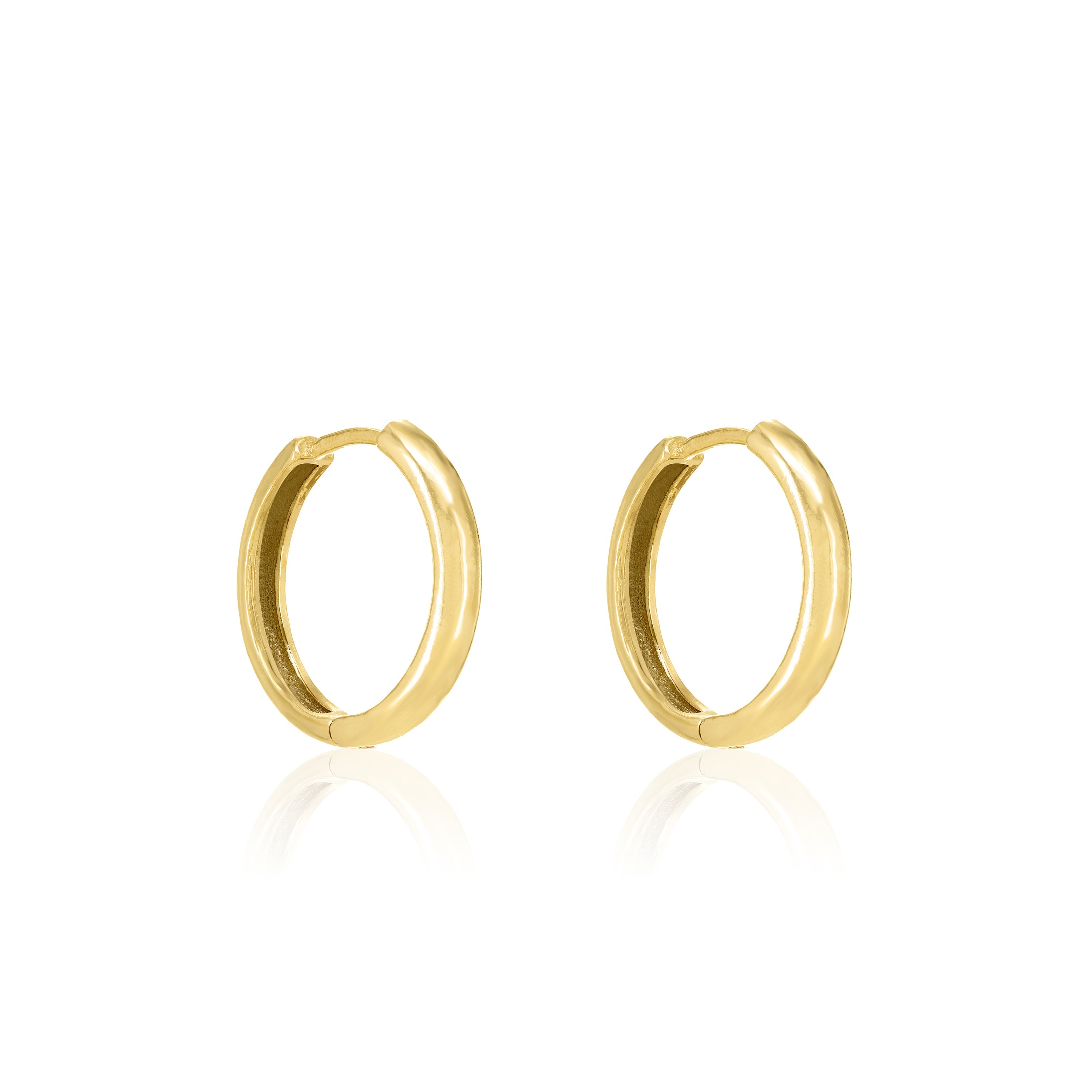 Simple Circle Curbed Hoop Earrings