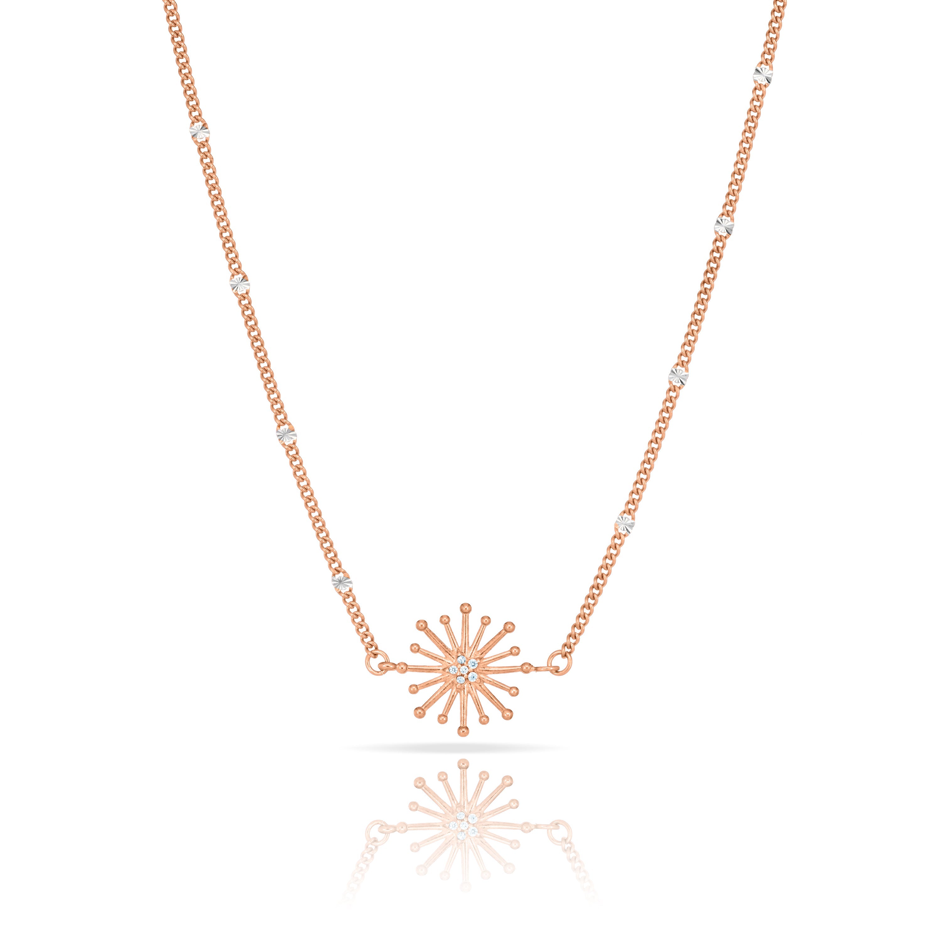 Starburst Curb Chain Necklace