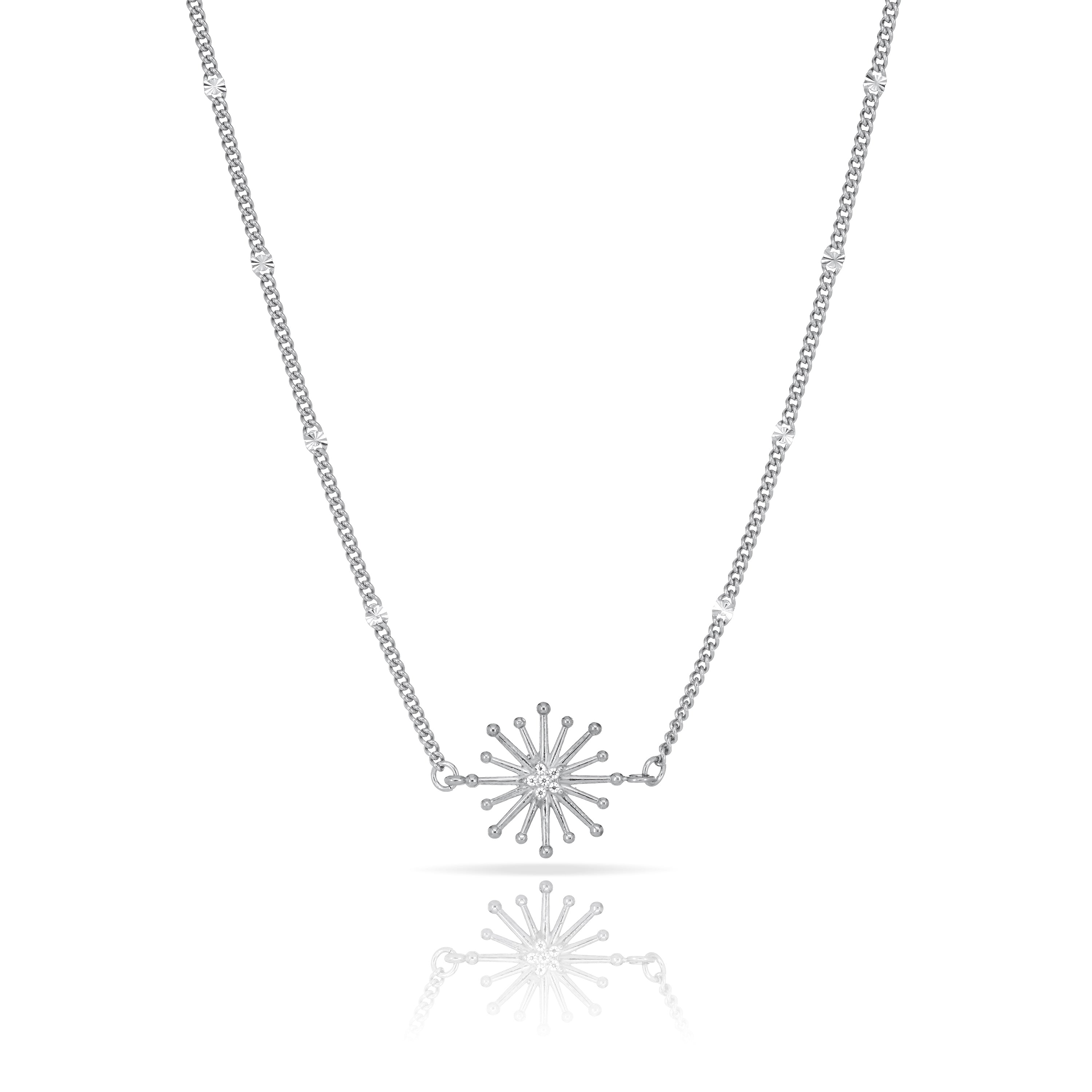 Starburst Curb Chain Necklace