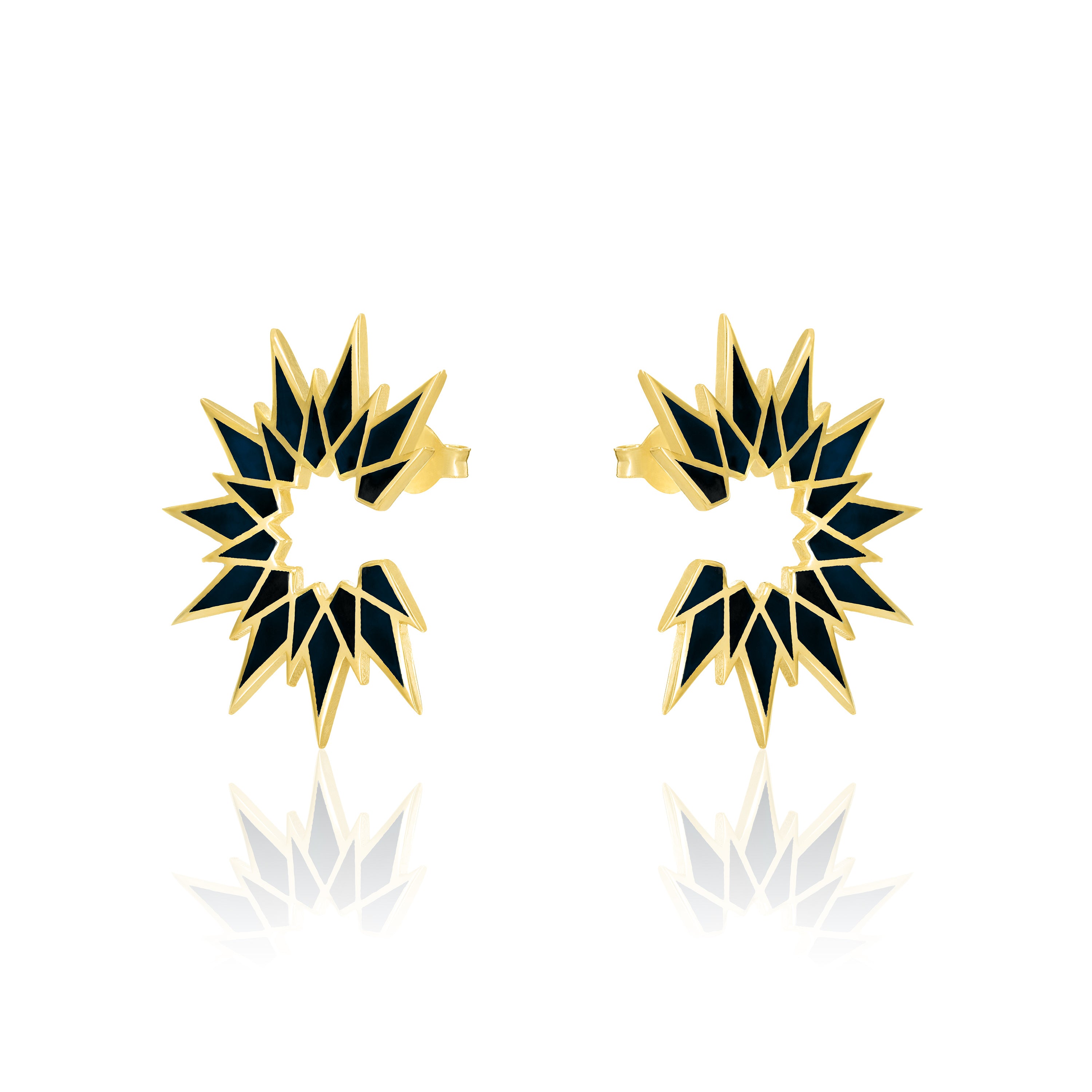 Sunburst Enamel Earrings