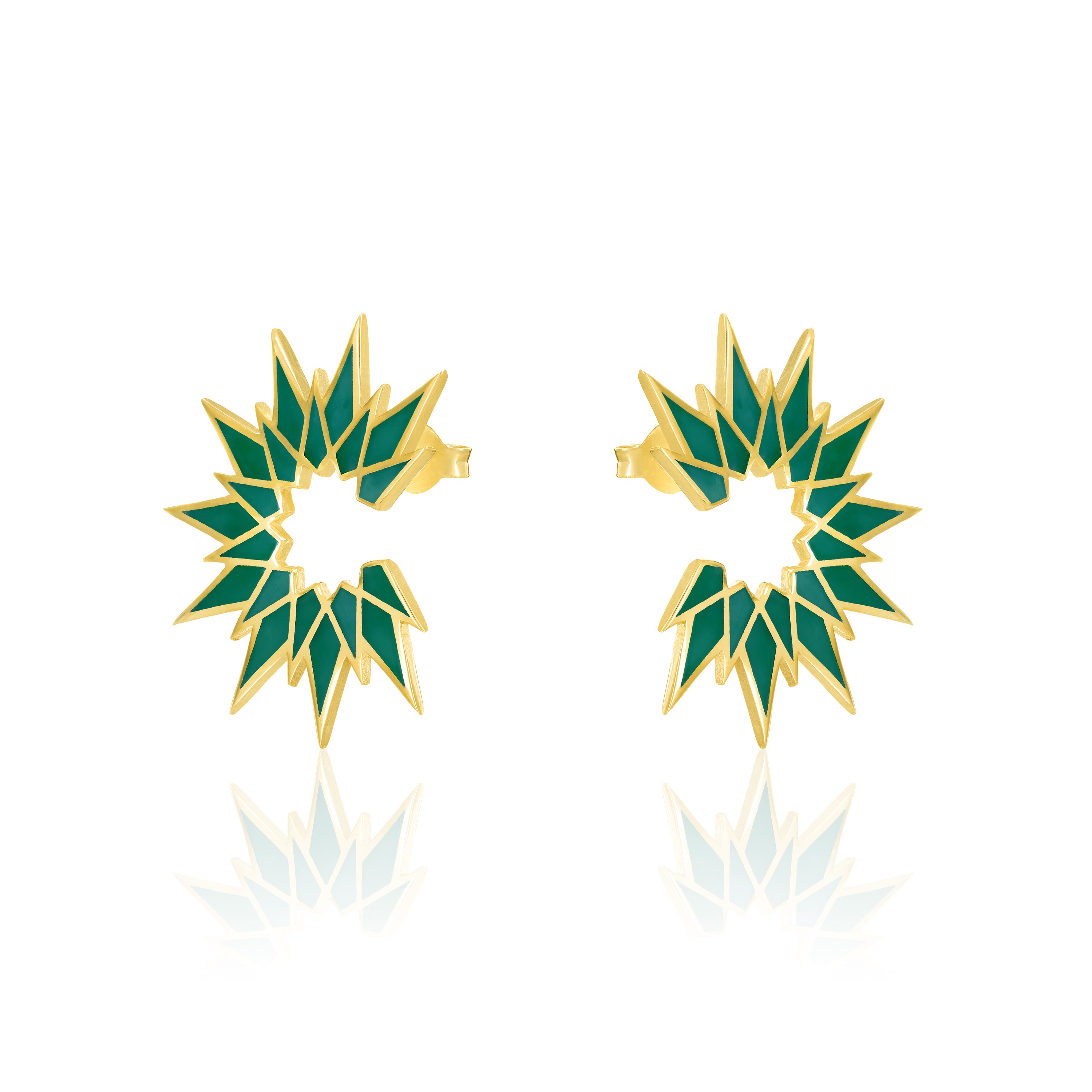 Sunburst Enamel Earrings