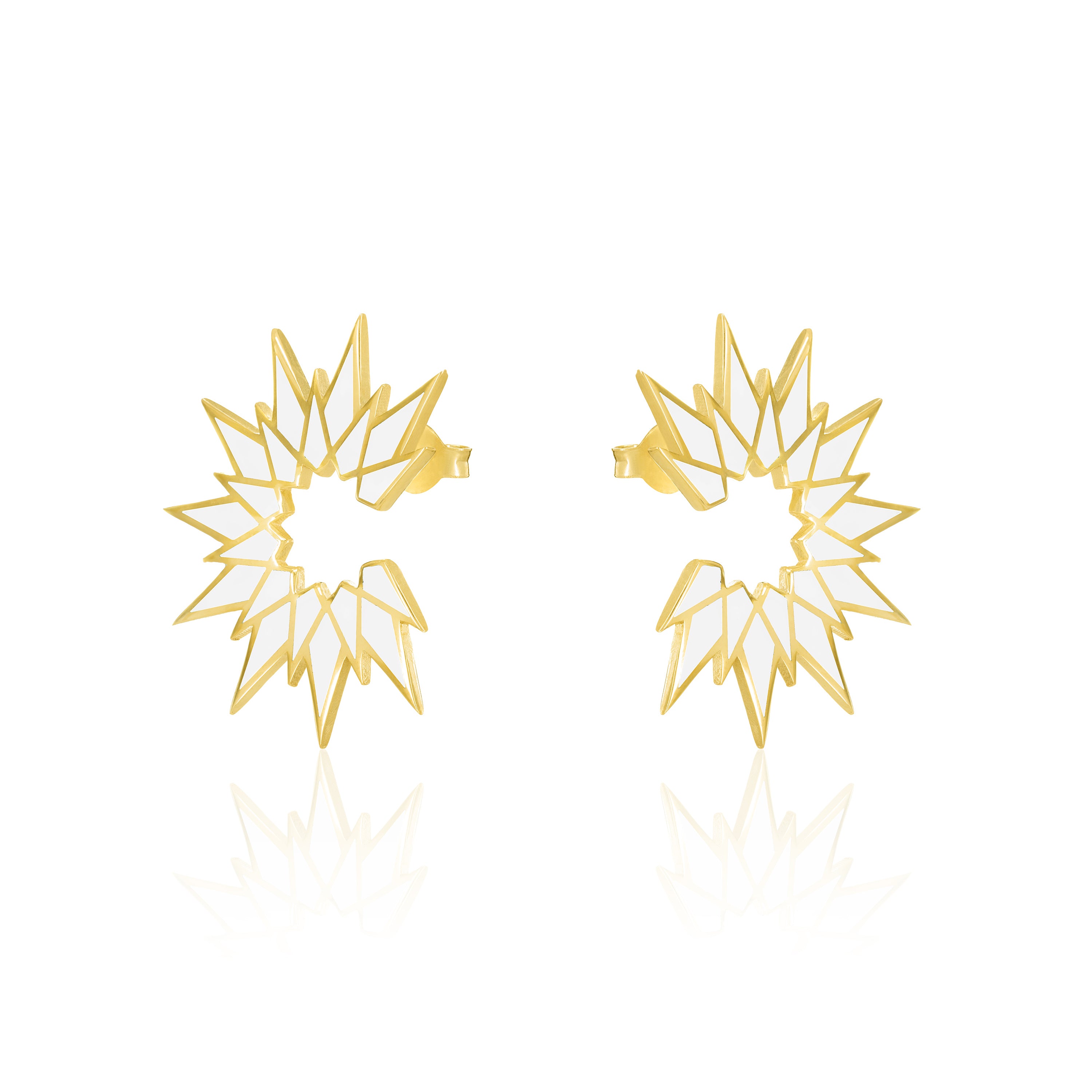 Sunburst Enamel Earrings