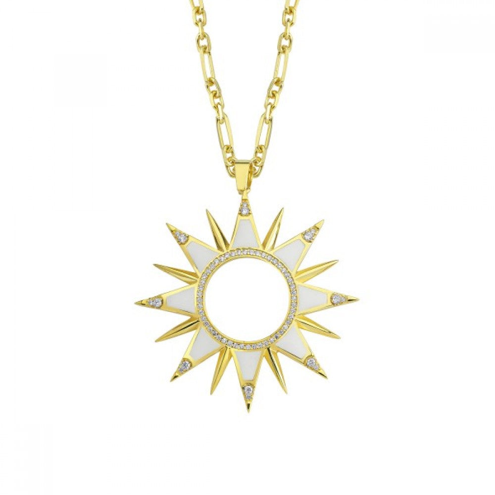 Sunburst Enamel Necklace