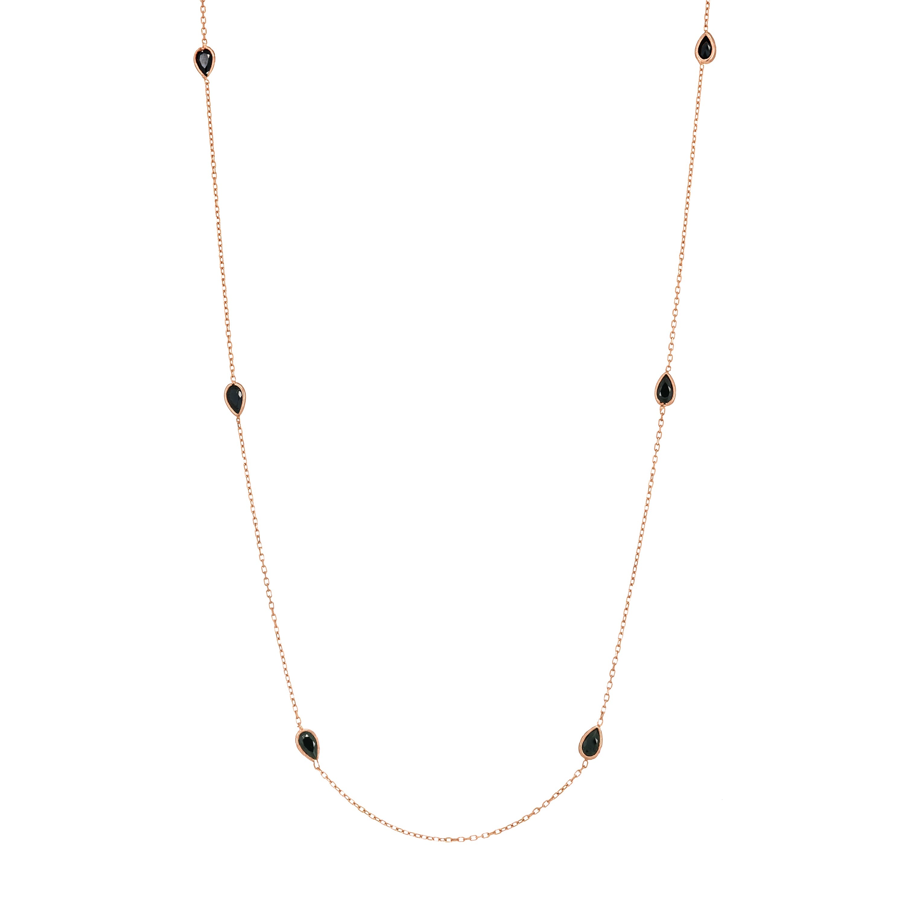 Teardrops Chain Long Necklace