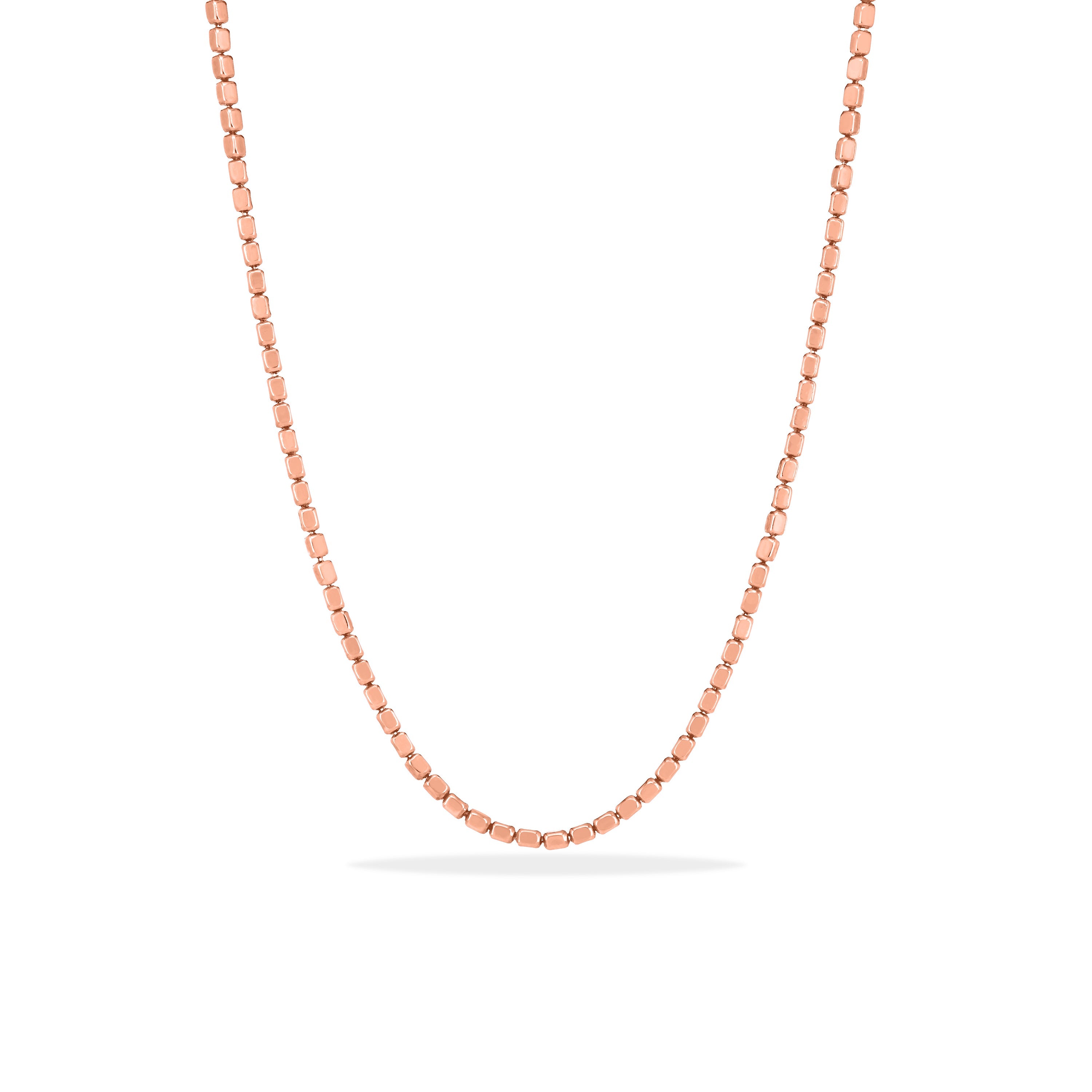 Thin Dainty Block Chain Necklace