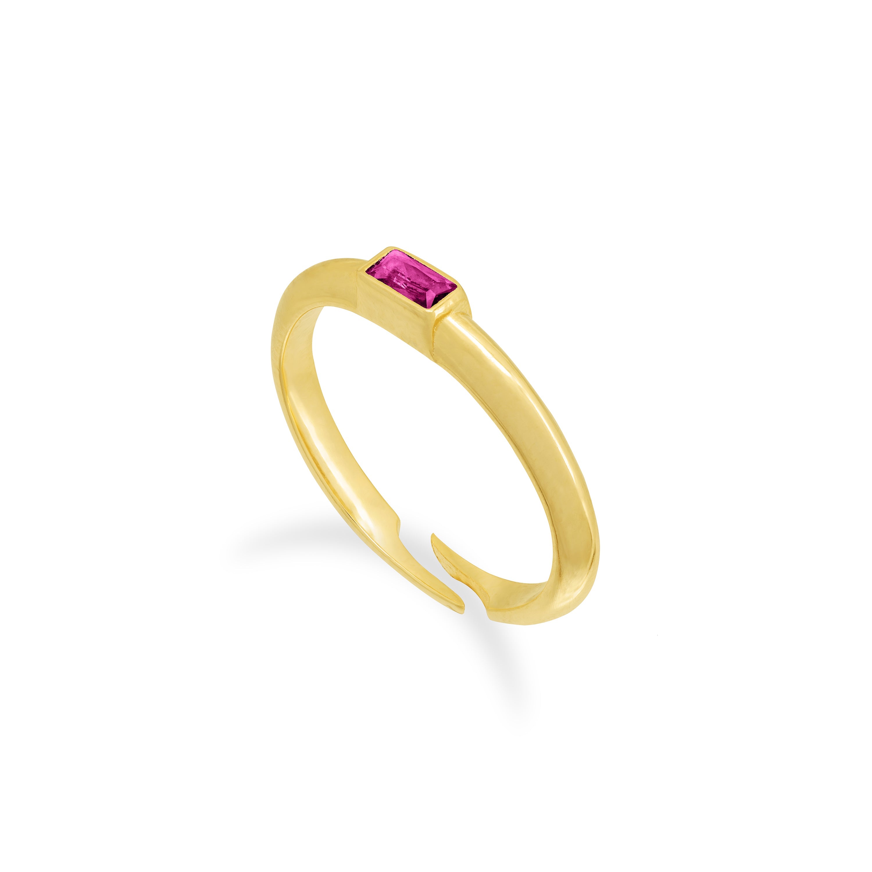 Thin Mini Baguette Cut Ring